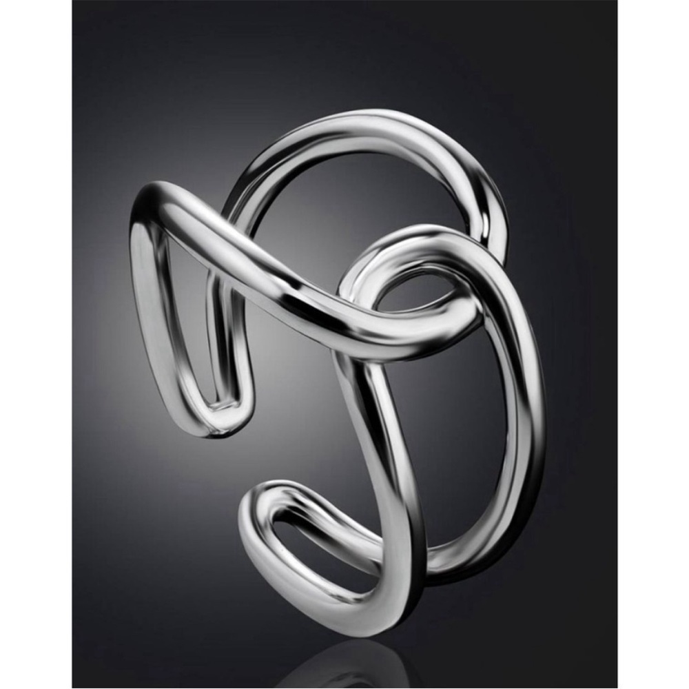 New Women’s/ Unisex Knot 𝅺925 Sterling Silver Adjustable Ring